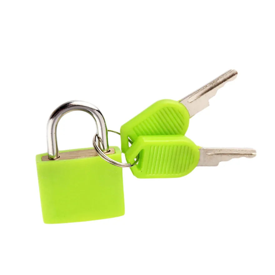 Small mini High Quality Strong Steel Padlock Travel Suitcase Diary Lock Luggage Schoolbag Anti-theft Security Padlock 2 Keys