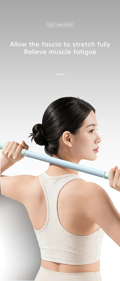Massage Rod – Compact Deep Tissue Massage Roller Stick – Myofascial Release Tool for Legs, Back, Neck, Arms & Shoulders – Muscle