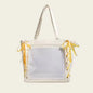 Japanese Sweet Women Ribbon Ita Bag Cute Lolita Girl Transparent Handbags Fashion Large Capacity Tote Bag Aesthetic Shoulder Bag