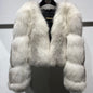 YOLOAgain Women's Natural Fox Fur Jacket 2025 Winter Warm Luxury Real Fox Fur Coat