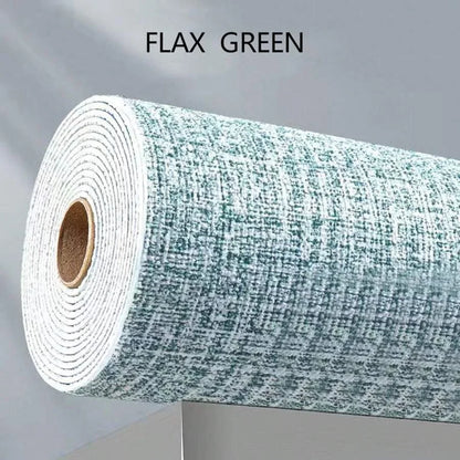 3D Self-Adhesive Linen Wallpaper Continuous Waterproof Wall Stickers Living Room Bedroom Kitchen Cabinet Waterproof Wall Sticker