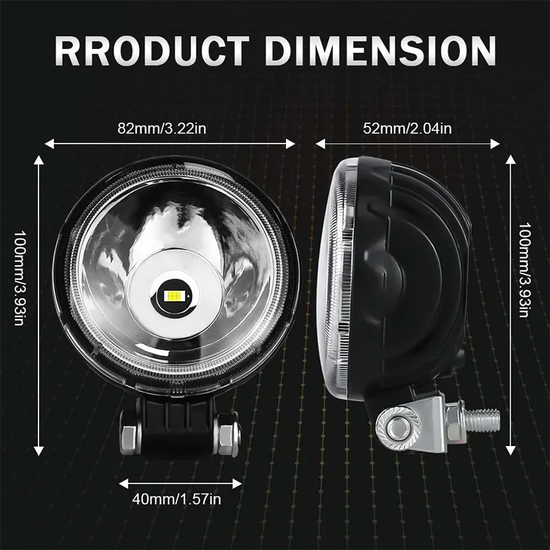 3 Inch Spotlight LED Work Light 18W Car Modified Headlight Spotlight For SUV ATV Tractor Truck Motorcycle LED Light Fog Lamp