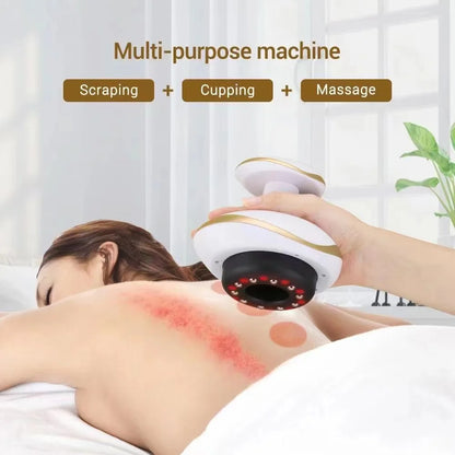 Electric Scraping Massage Cupping Body Massager Vacuum Cans Suction Cup Heating Body Back Neck Arm Guasha Massager