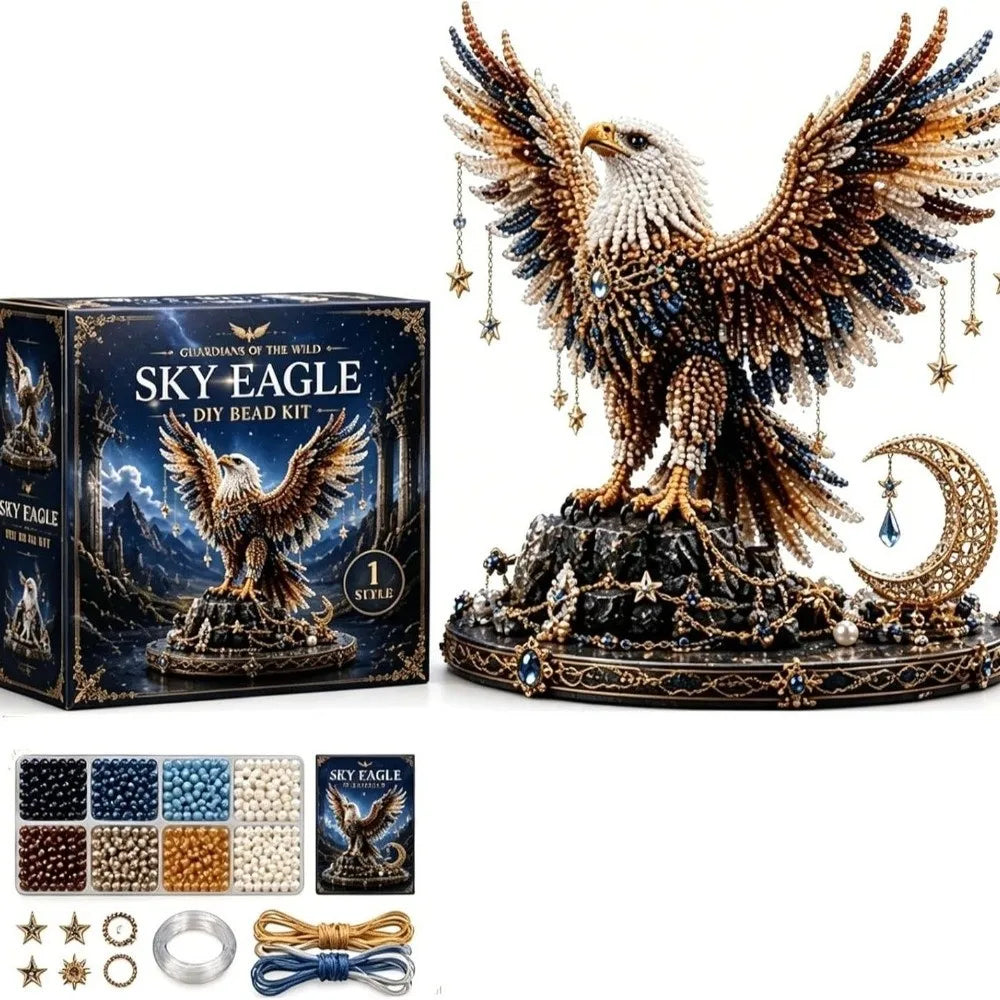 3D Design Animal Guardian Beading Kit Animal Shape Handmade DIY Beadwork Craft Kit Material Package with Colorful Beads