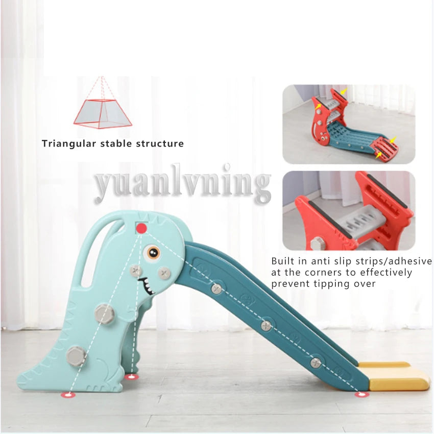 3 in 1 Kids Slide Climber with Basketball Hoop Toddler Indoor Playground Activity Center Baby Sports Toys for 1-3 Years Old