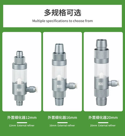 Aquarium CO2 Diffuser Observable Quick Insertion Anti Reflux CO2 External Nebulizer Fish Tank External CO2 Nebulizer Diffuser