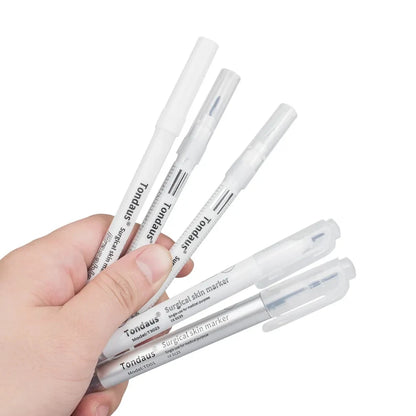 1pc Professional Surgical Sterile Skin Marker Pen Microblading Tattoo Eyebrow Lip Skin Marker Pen Measuring Ruler Set Tool