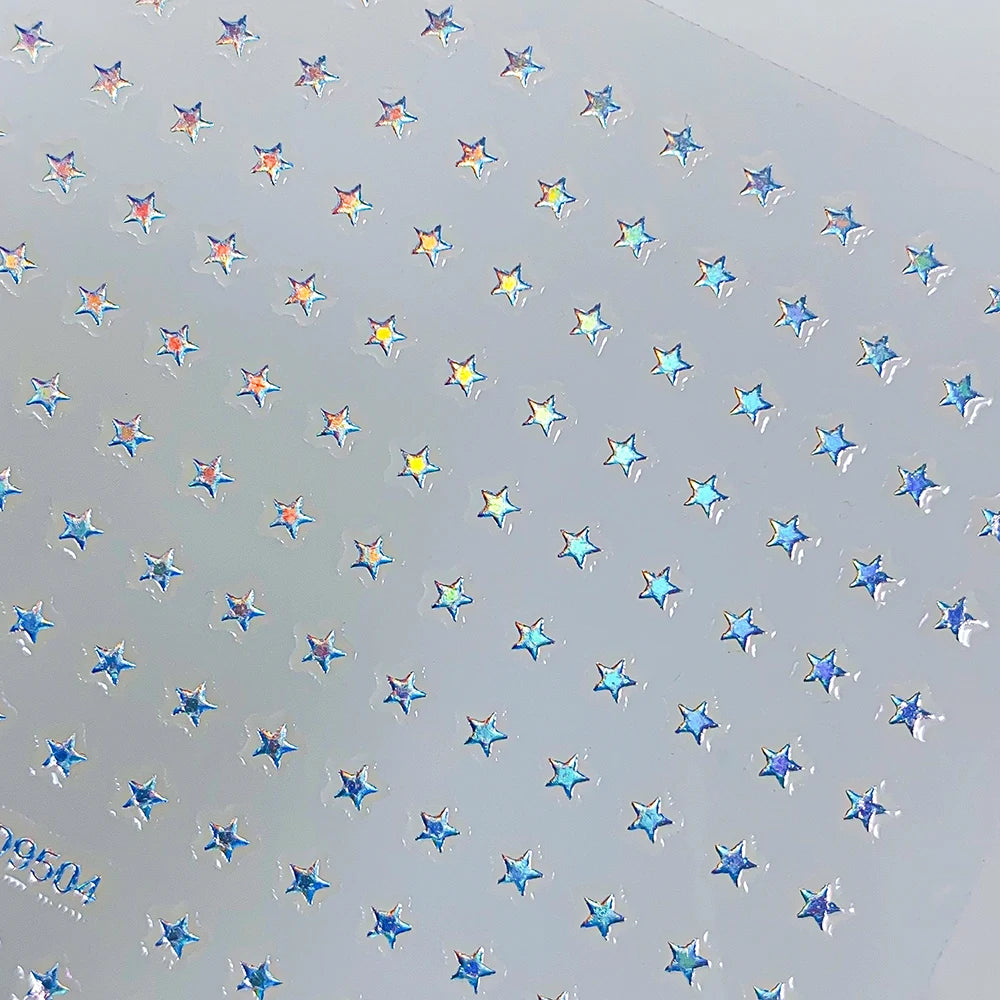 8Pcs/Set 3D Mix Colors Y2K Stars Nails Stickers 8*10cm Five-pointed Star Nail Decals Self-Adhesive Starlight DIY Nail Supplies 1