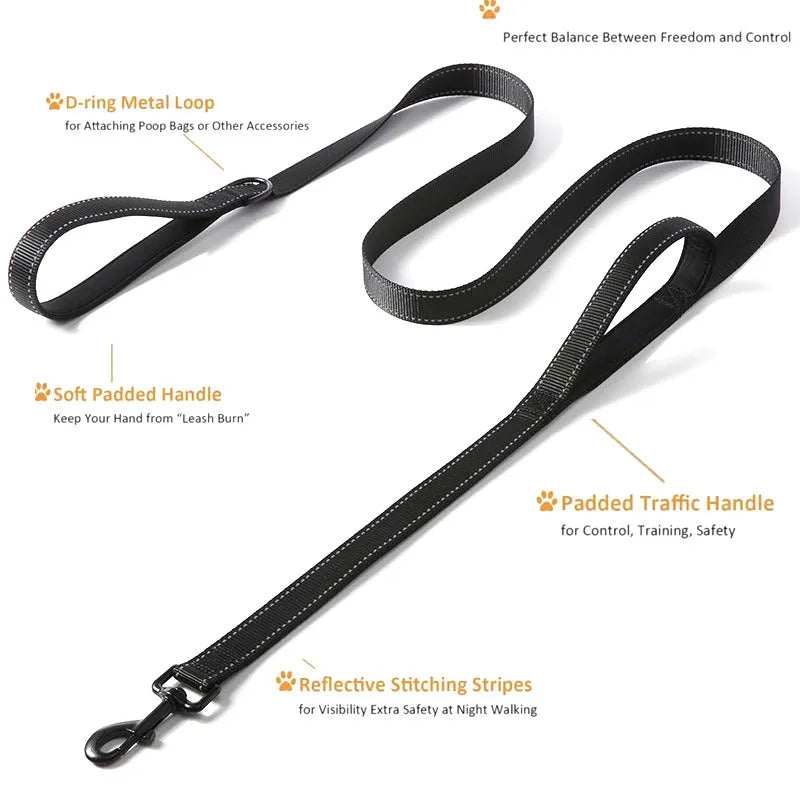 Double Strap for Dogs Hands Free Leash Dog Long Leash for Pet Puppy Accessories Dog Walking GXQ16