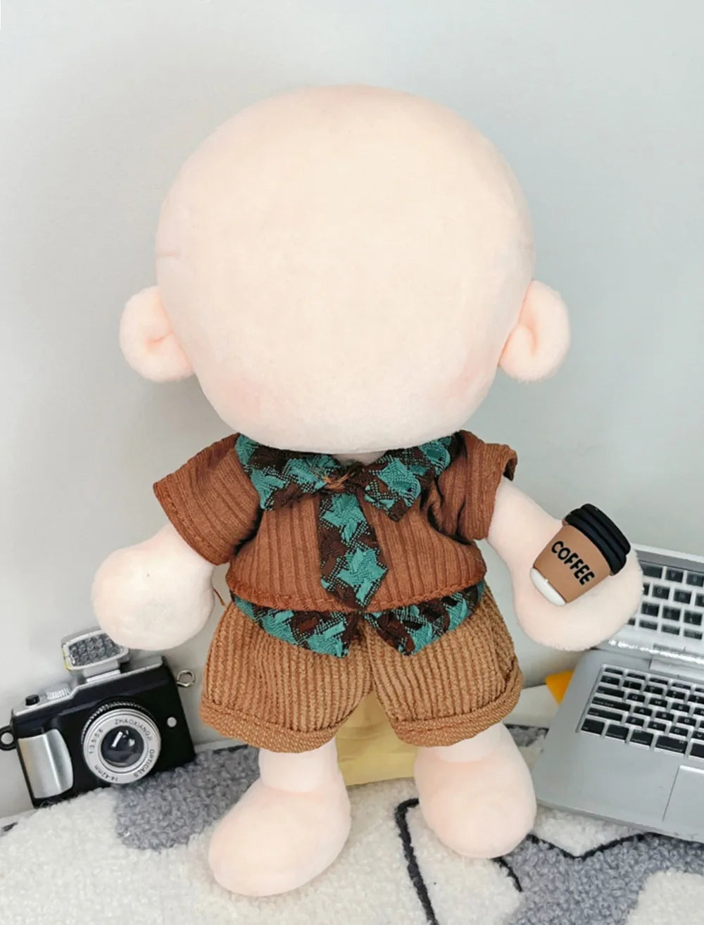 10cm Doll Clothes Blue Brown Changing Dress Game Doll Blouse Pants Suit Photo Prop Playing House Mini Shirt Necktie Pants Toy