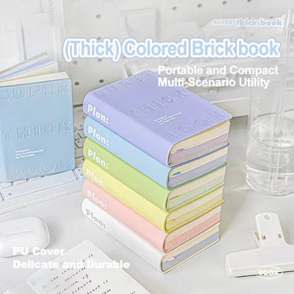 Notebook Color Brick Notebook High Appearance Thickened Portable Handbook Student Specific Mini Pocket Small Notebook Blank Note