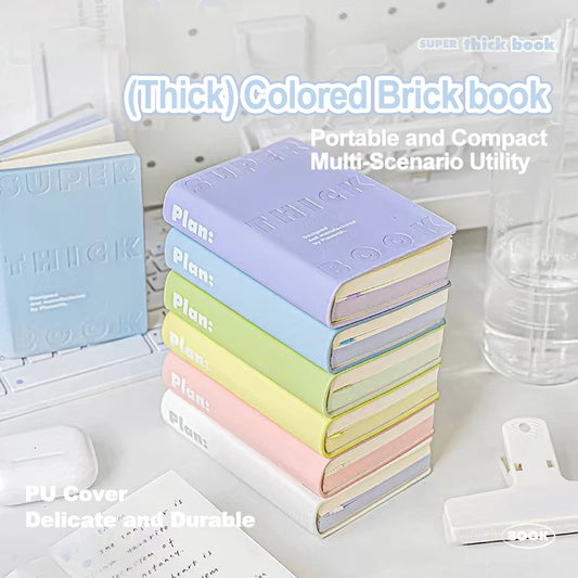 Notebook Color Brick Notebook High Appearance Thickened Portable Handbook Student Specific Mini Pocket Small Notebook Blank Note