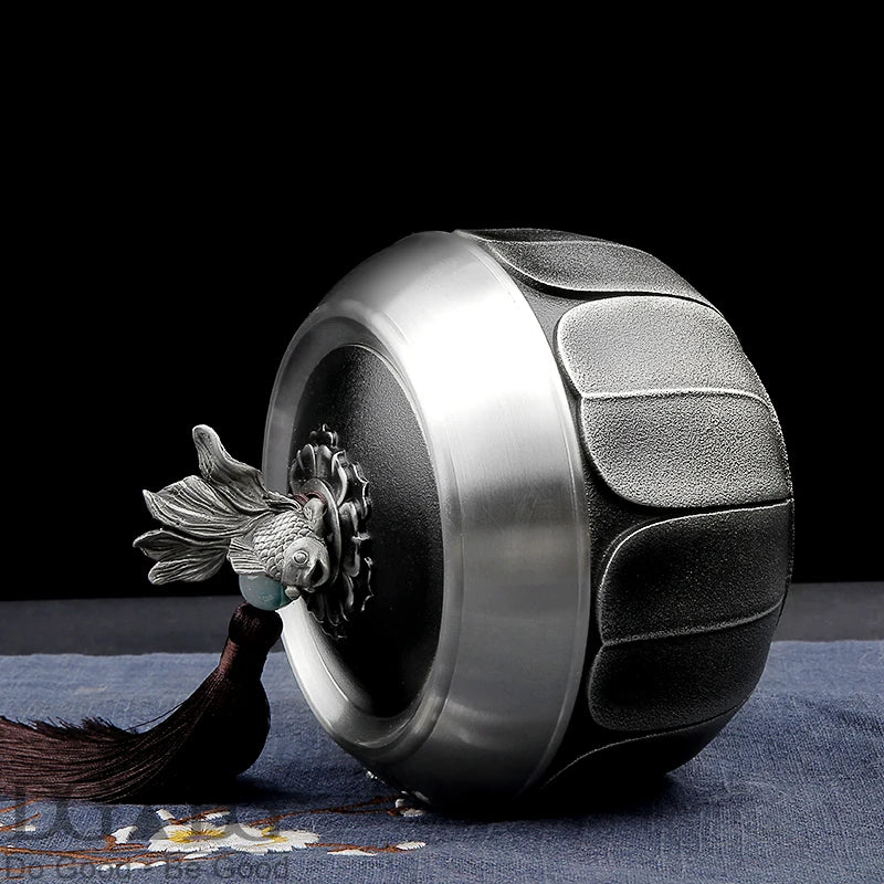 Fish Pure Tin Urn Ashes For Human Large Capacity Cremation Urns Ash Casket Funeral Keepsake Memory Souvenirs Gift Custom