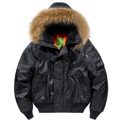 Pilot Men's jackets Thicken Winter Jacket Padding Man Down Jacket Coat Parkas Outdoor Fur Hooded Cotton Padded Jacket HXY0257