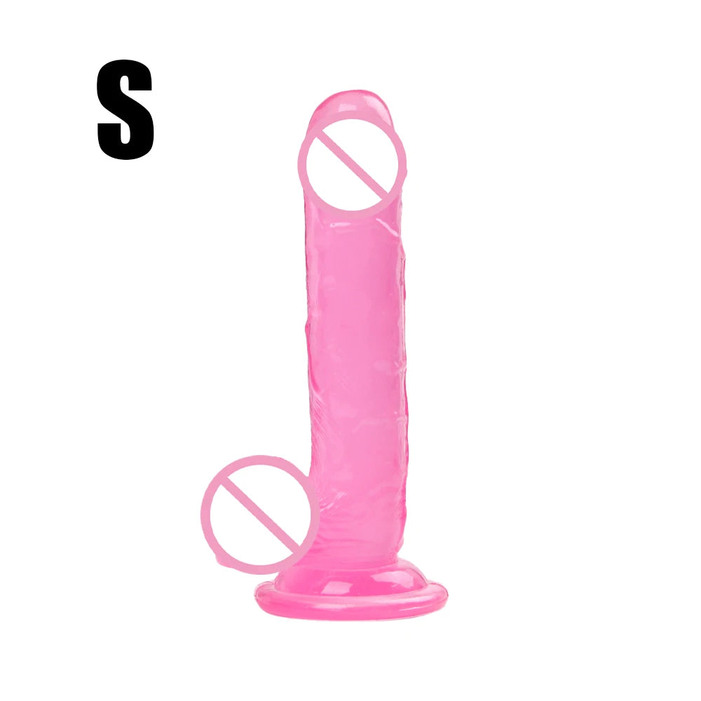 Huge Dildo Erotic Soft Anal Butt Plug Realistic Penis Strong Suction Cup Dick Toy for Adult G-spot Orgasm Sex Toys for Woman