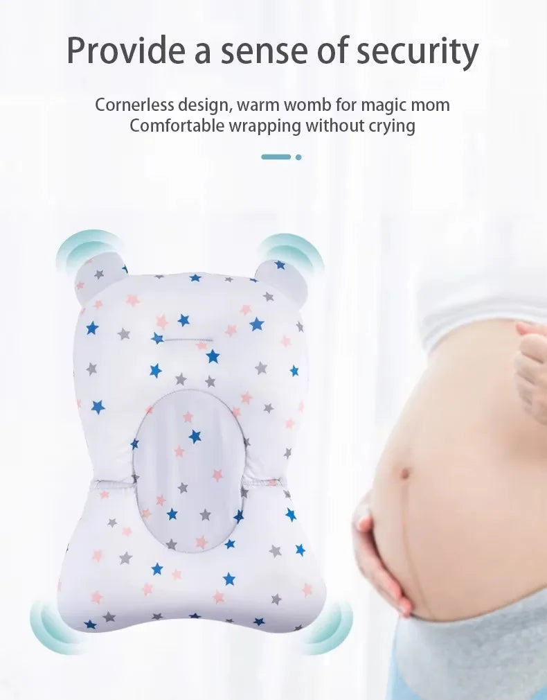 PANGDUBE Baby Bathtub Pad Ajustable Bath Support Seat Newborn Bathing Cushion 0~1 Year Old Baby Bathtub Floating Seat for Shower
