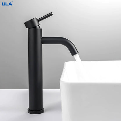 ULA G1/2 Basin Faucet Waterfall Bathroom Sink Faucet Hot Cold Water Mixer Tap Deck Mounted Bathroom Tap Crane Washbasin Tap