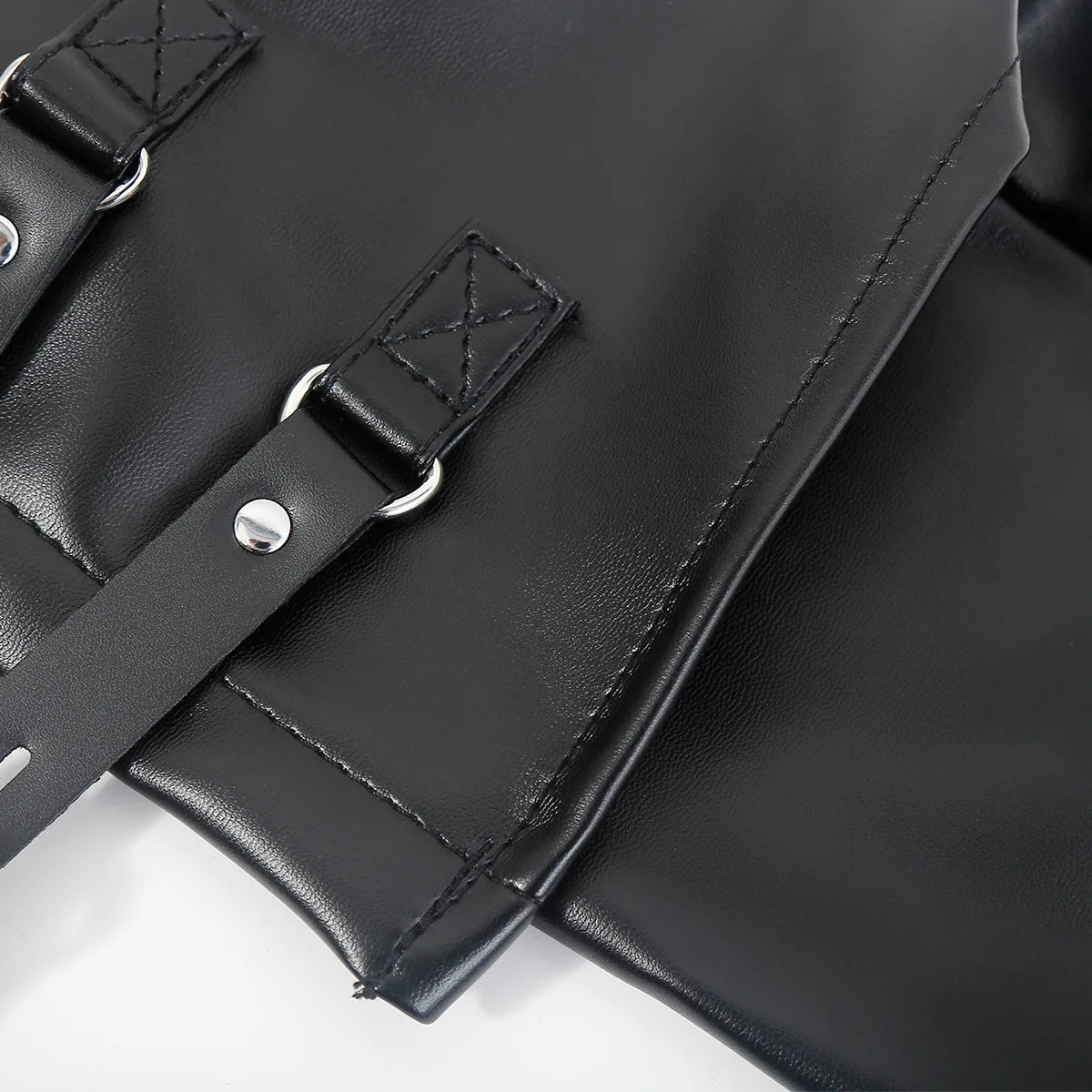 BDSM PU Leather Arm Restraint Straightjacket Bondage Slave Jacket for Women Men Adult Sex Toy Role Play Fetish Gear Tool