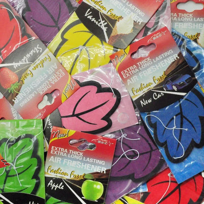1/60/90PCS Car Air Freshener Natural ScentedTea Paper Auto Hanging Vanilla Perfume Fragrance Leaf Shape Car Accessories Indoor