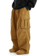 plus Size Men's Workwear Wide Leg Pants Loose Street Style Trendy Cargo Trousers
