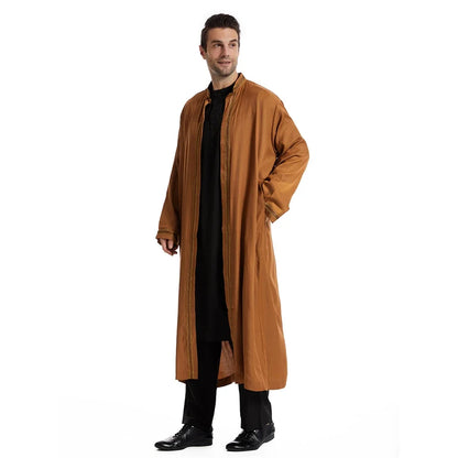 Dubai Saudi Muslim Men Open Abaya Kimono Dresses Turkey Eid Ramadan Islamic Kaftan Arabic Long Robe Caftan Jubba Thobe Clothing