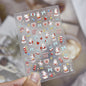Christmas Nail Stickers Luxury Crystal Diamond Cartoon Bear Tree Apple Back Glue Nail Art Stickers DIY New 3D Nails Decorations