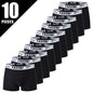4/10 Piece Men's Four Season Black Fashionable Casual Basic Versatile Underwear Boxer Shorts Plus Size Youth Sports Base Shorts