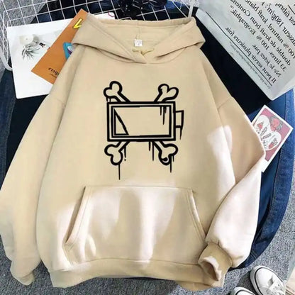 New men's and women's autumn and winter fleece hoodie  Murder Drones print foreign trade leisure sports hoodie trendy men's Y2K
