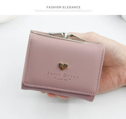 New Mini Short Women Wallets High Quality Coin Pocket Luxury Female Purses Card Holder Photo Holder Cute Wallet For Girls