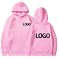 Men's and Women's Hooded Pullover, Customized Team Loose Casual Clothing, Fashionable and Personalized 100% Polyester,