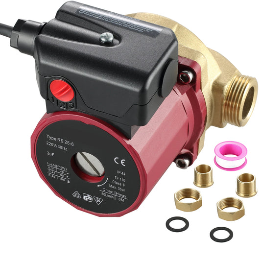 SucceBuy Hot Water Circulation Pump 0.6-Inch 220V 5.3 GPM 90W Water Pump 0.8A for Automatic Shower Washing Machine for Home Use