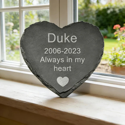 Personalized Cat Dog Memorial Plaque Custom Photo Slate Stone Pet Loss Sympathy Gift Garden Decor Remembrance Stone with Name