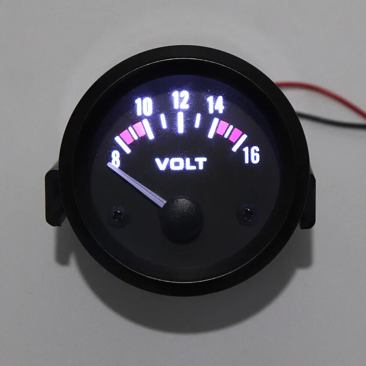 Universal 12V 2" 52mm Car Voltmeter 8-16V Pointer Volt Gauge Voltage LED Electrical Auto Meter