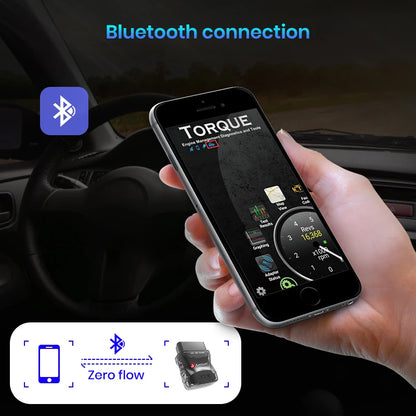 Junsun Mini Auto Scanner ELM327 Bluetooth 4.0 compatible OBD2 V3 Adapter Car Diagnostic Tool Scan Tool for Car Accessories