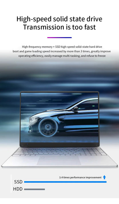 Woman Laptop Windows 10 Office Education Gaming Notebook Pink 15.6“11th Intel Celeron N5095 16G RAM 1T Dual WiFi Herbew Keyboard