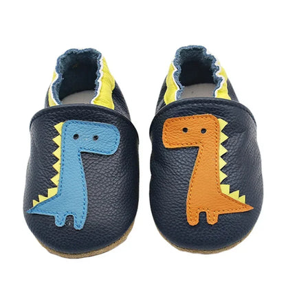 Autumn Baby Shoes Toddle Boys Girls Skid-Proof Shoe Soft Sheepskin Sneakers Fashion Animal Picture First Walker Moccasins 0-24M