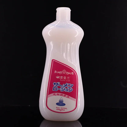 Simulated Semen Lubricant 500ML Viscous Water based Lubricant Massage Oil Anal Dick Penetration Ejaculation, Sexual Products