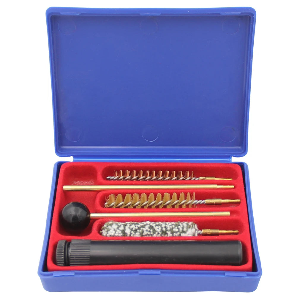 5Pcs/Set Gun Cleaning Kit Pistol Bore Cleaner Brush/Mop for .22/.223/.357/.38/.45 Cal 9mm 5.56mm Universal Gun Cleaning Set