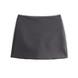 High Waist Solid Skort for Women Fashion Side Zipper Female Shorts Skirts Mujer