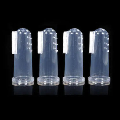 Veterinarian Recommended Silicone Finger Toothbrush for Pets Dogs Cats Oral Care Cleaning Massager