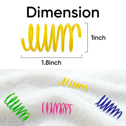 20/40/60pcs Interactive Cat Toys Set, Durable Plastic Spring Coils for Cats And Puppies,Fun Accessory for Pet Play And Exercise
