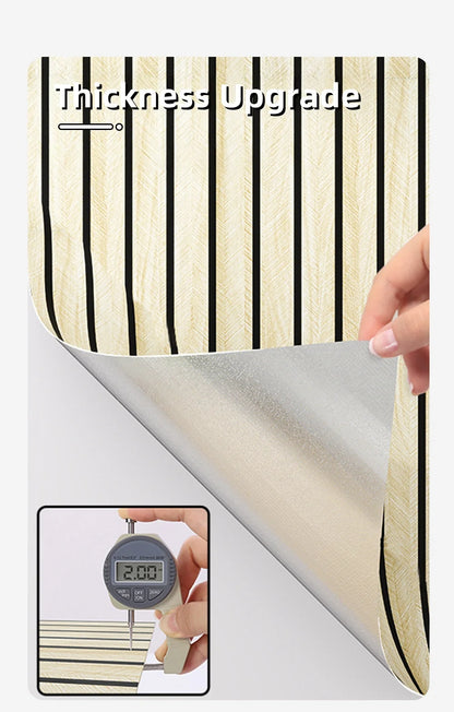 Thick Wood Grain Self-adhesive Wall Sticker Waterproof for Home Decortion Peel and Stick Foam Wallpaper Bedroom Living Room
