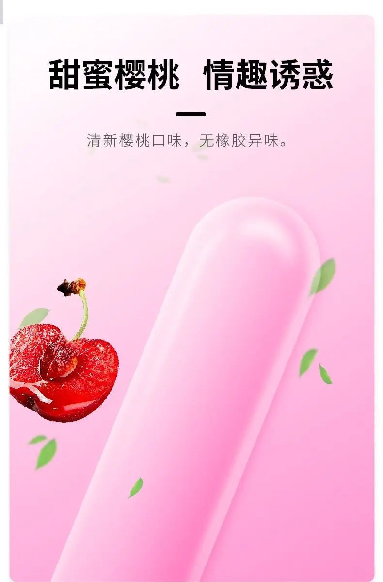 Let Her Like Blowjob Oral Sex Condoms For Men Sterile Oil Free Cherry Ultra Thin Condom Cock Penis Sleeve Sex Toys Adult Product