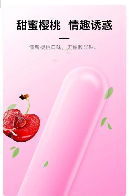 Let Her Like Blowjob Oral Sex Condoms For Men Sterile Oil Free Cherry Ultra Thin Condom Cock Penis Sleeve Sex Toys Adult Product