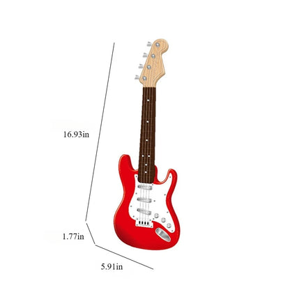 4-string Children Electric Guitar Toy with Music Light Beginner Electric Guitar Ukulele Children's Toy Musical Instrument Gift