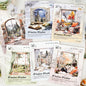 JIANWU Weather Window Series Vintage Plant Flower Landscape Material Collage PET Sticker Creative DIY Journal Stationery