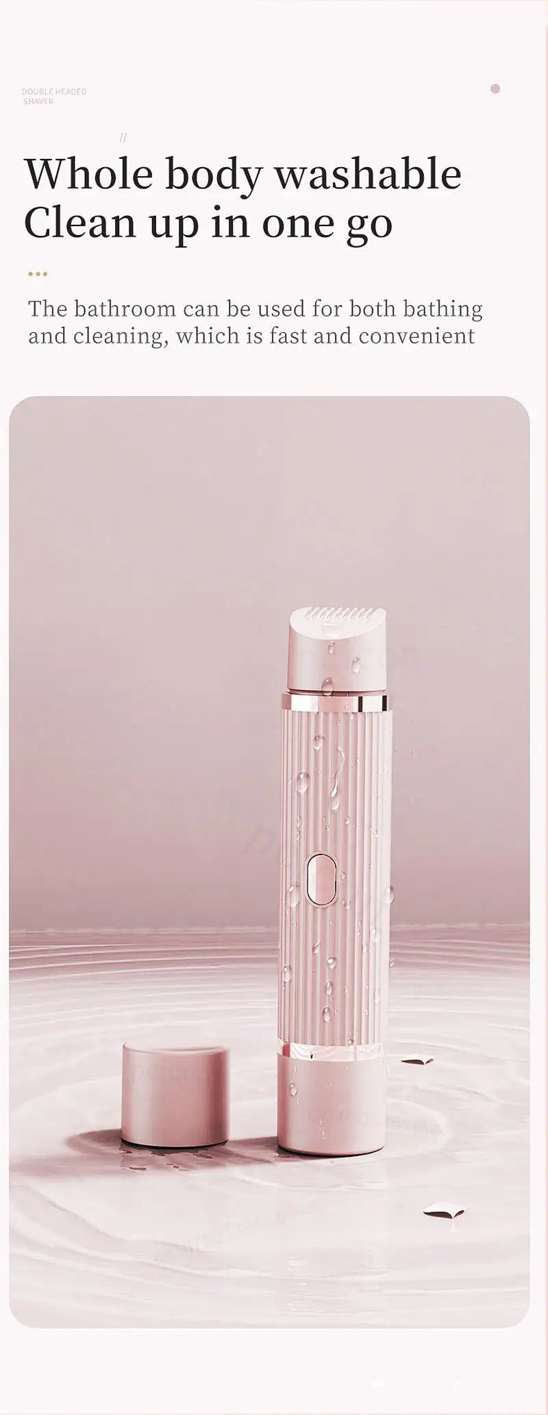 Electric Razor for Women Bikini Underarm Lady Facial Razor Waterproof Double Head Hair Removal Epilator Electric Female Trimmer