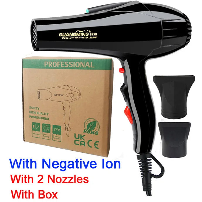 For Hairdresser and Hair Salon Long Wire EU Plug Real 2300W Power Professional Blow Dryer Salon Hair Dryer Hairdryer