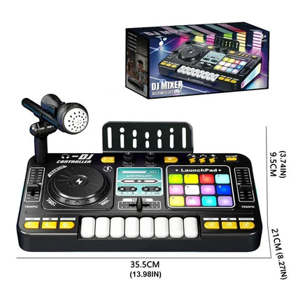 Simulation DJ Mixer Controller Kids Toys Multifunctional Music Effect Children Toy Electronic Musical Instrument Game Birthday Gifts Toys for Boy Girls Chirstmas Gifts Ship From Germany Fast Delivery