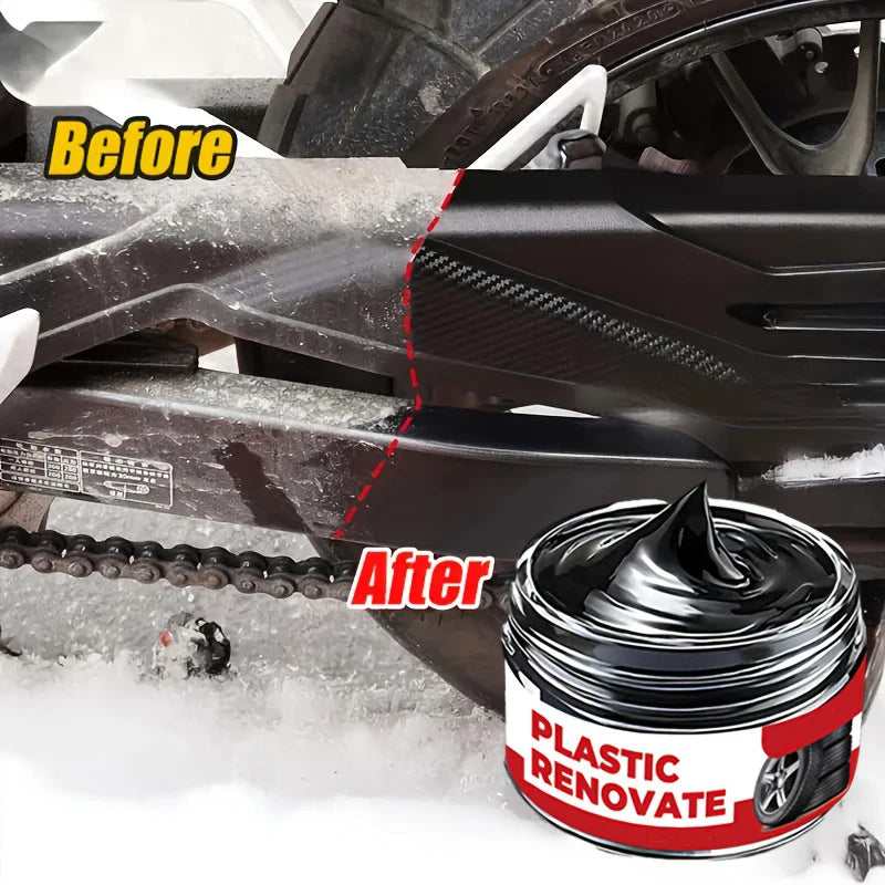 Car Interior Scratch Repair Paste Tire Shine Restoration of Black Interior and Dashboard Plastic Surfaces